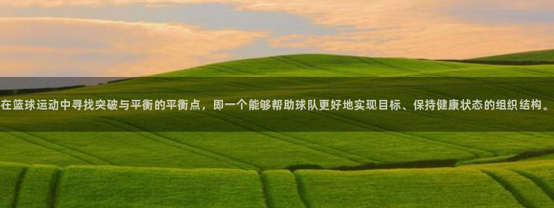 在篮球运动中寻找突破与平衡的平衡点，即一个能够帮助球队更好地实现目标、保持健康状