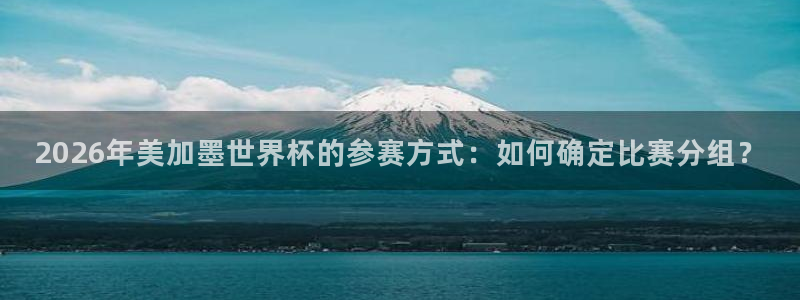 2026年美加墨世界杯的参赛方式：如何确定比赛分组？